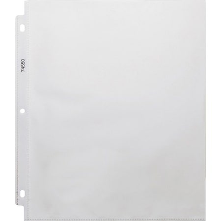 Business Source Sheet Protectors, Top Load, 3.2 mil, 11inx8-1/2in, Clear, 100PK BSN74550